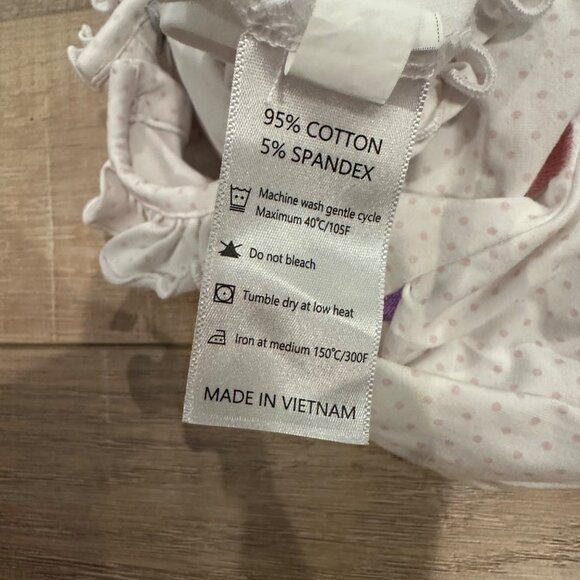 Baby Romper With "Emory" Embroidery 24M CeCe & Lou Polka Dot & Heart Design Ruff - Picture 7 of 7